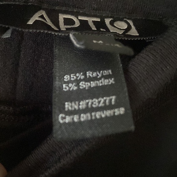 NWOT Womens Apt 9 Medium Midi Asymmetrical Skirt in Black, Stretchy Waistband - Picture 5 of 5